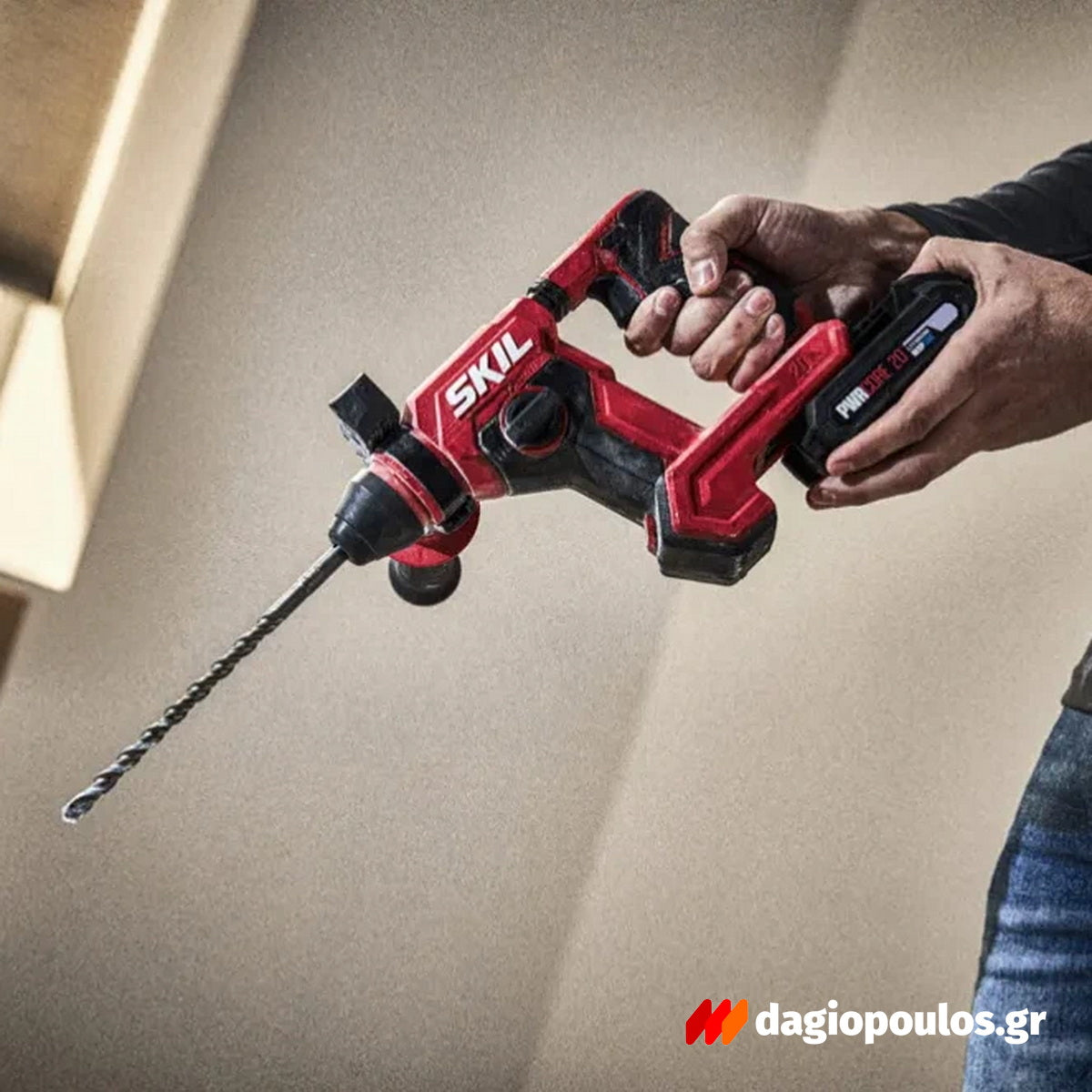 Skil 3821 CA 20V Max Brushless Πνευματικό Περιστροφικό Σκαπτικό Πιστολέτο Μπαταρίας 18V Li-Ion SOLO