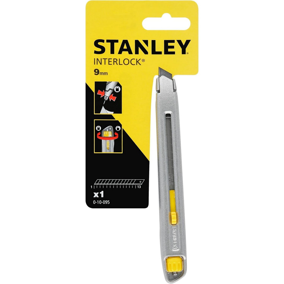 Stanley 0-10-095 Μαχαίρι Μουσαμάδων Σπαστής Λάμας 9mm