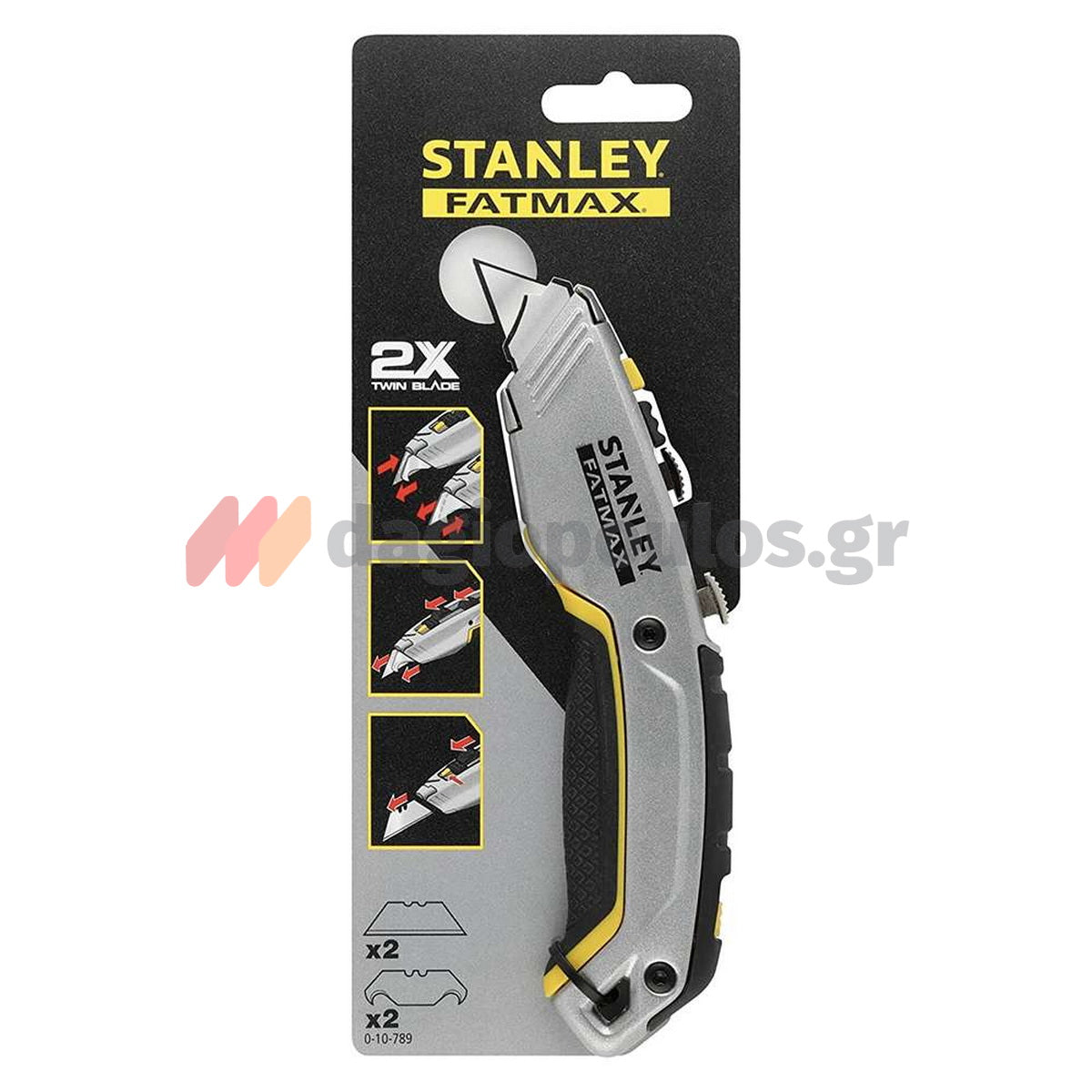 Stanley 0-10-789 Fatmax Μαχαίρι (Φαλτσέτα) Με Τραπεζοειδή Λάμα & Λάμα Γάντζου