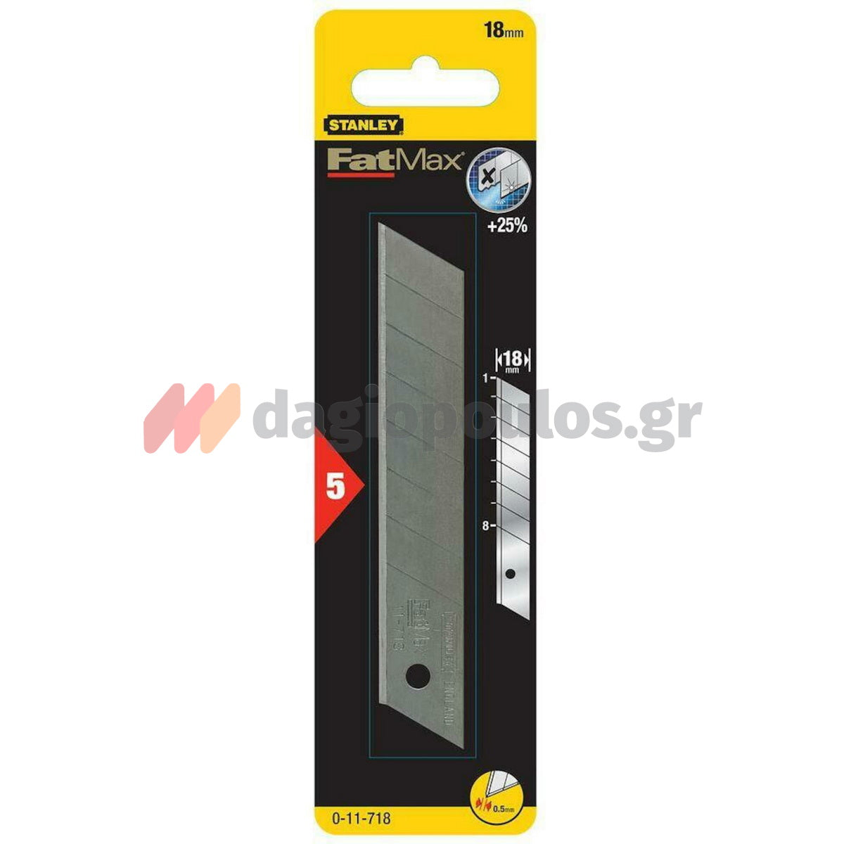 Stanley 0-11-718 Fatmax Λάμες (Λεπίδες) Ανταλλακτικές 18mm Σετ 5 Τεμ