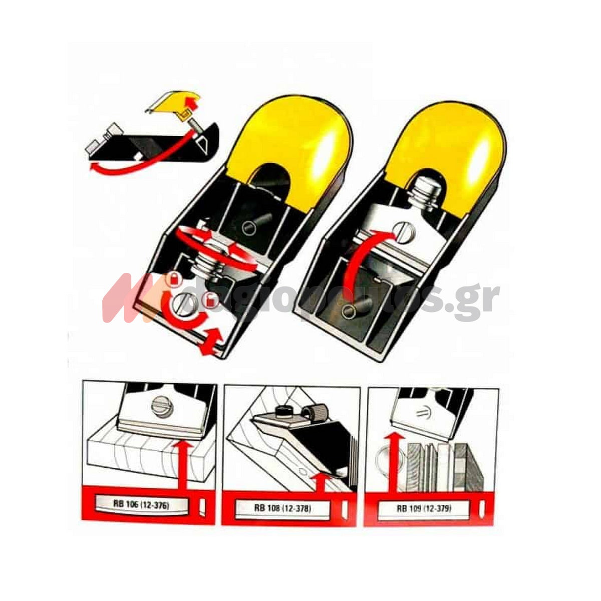 Stanley RB5 palm plane με ορείχαλκινο πόμολο και εργονομικό κράτημα για ακριβή έλεγχο