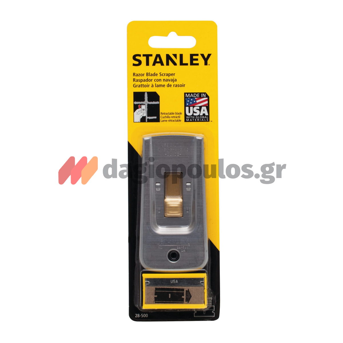 Stanley 0-28-500 Ξύστρα Καθαρισμού Τζαμιών & Κεραμικών Εστιών Με 5 Λάμες