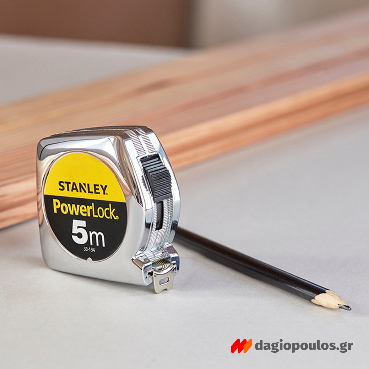 Stanley 1-33-194 Powerlock Μετροταινία Ρολό 5mtr x 19mm