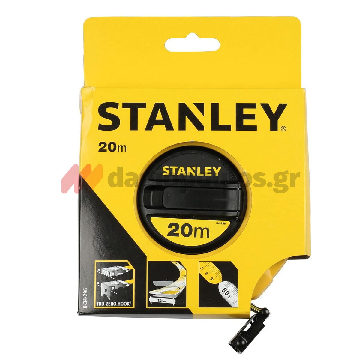 Stanley 0-34-296 Μετροταινία Κλειστού Κέλυφους Από ABS Με Ταινία Από Fiberglass 20mtr
