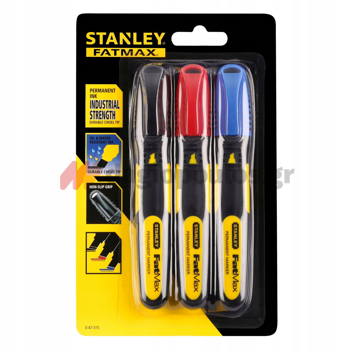 Stanley 0-47-315 FatMax Ανεξίτηλοι Μαρκαδόροι Μαρκαρίσματος & Σημαδέματος Σετ 3 Τεμ