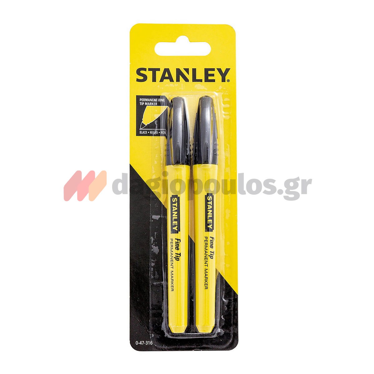 Stanley 0-47-316 FatMax Ανεξίτηλος Μαρκαδόρος Μαρκαρίσματος & Σημαδέματος Λεπτής Μύτης 2Τεμ.