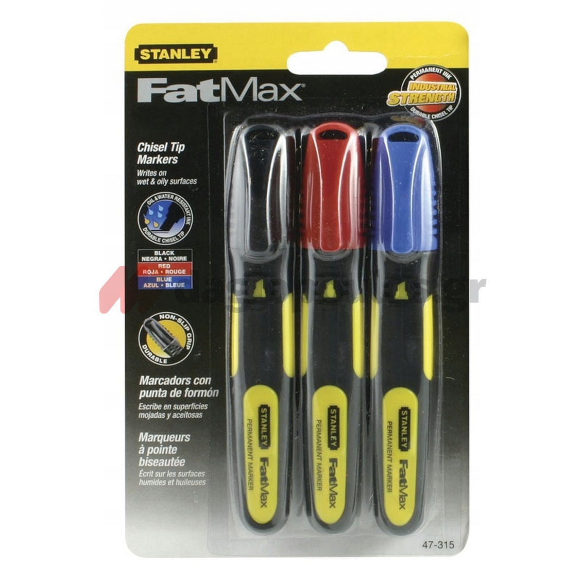 Stanley 0-47-322 FatMax Ανεξίτηλος Μαρκαδόροι Μαρκαρίσματος & Σημαδέματος Λεπτής Μύτης 3Τεμ.