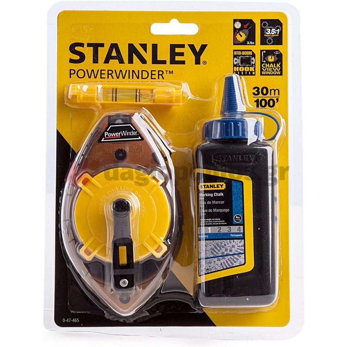 Stanley 0-47-465 Κιτ Χάραξης Powerwinder + Σκόνη 115gr + Αλφαδάκι
