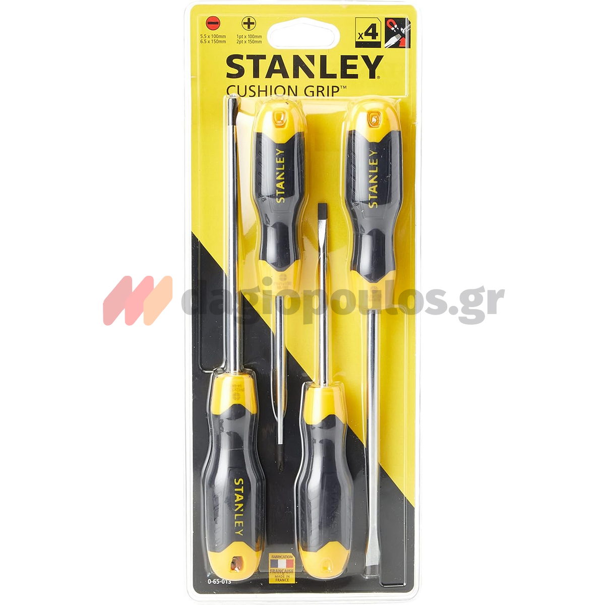 Stanley 0-65-013 Essential Cushion Grip Συλλογή Κατσαβίδια Σετ 4 Τεμ