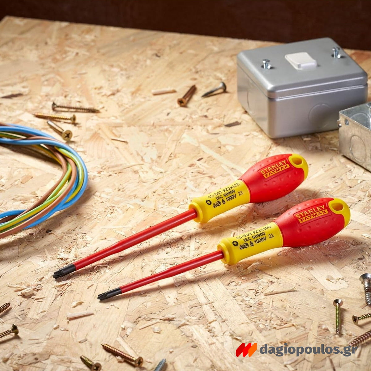 Stanley 0-65-441 Fatmax Συλλογή Κατσαβίδια Ηλεκτρολόγων Με Μόνωση VDE 1000V Σετ 6 Τεμ