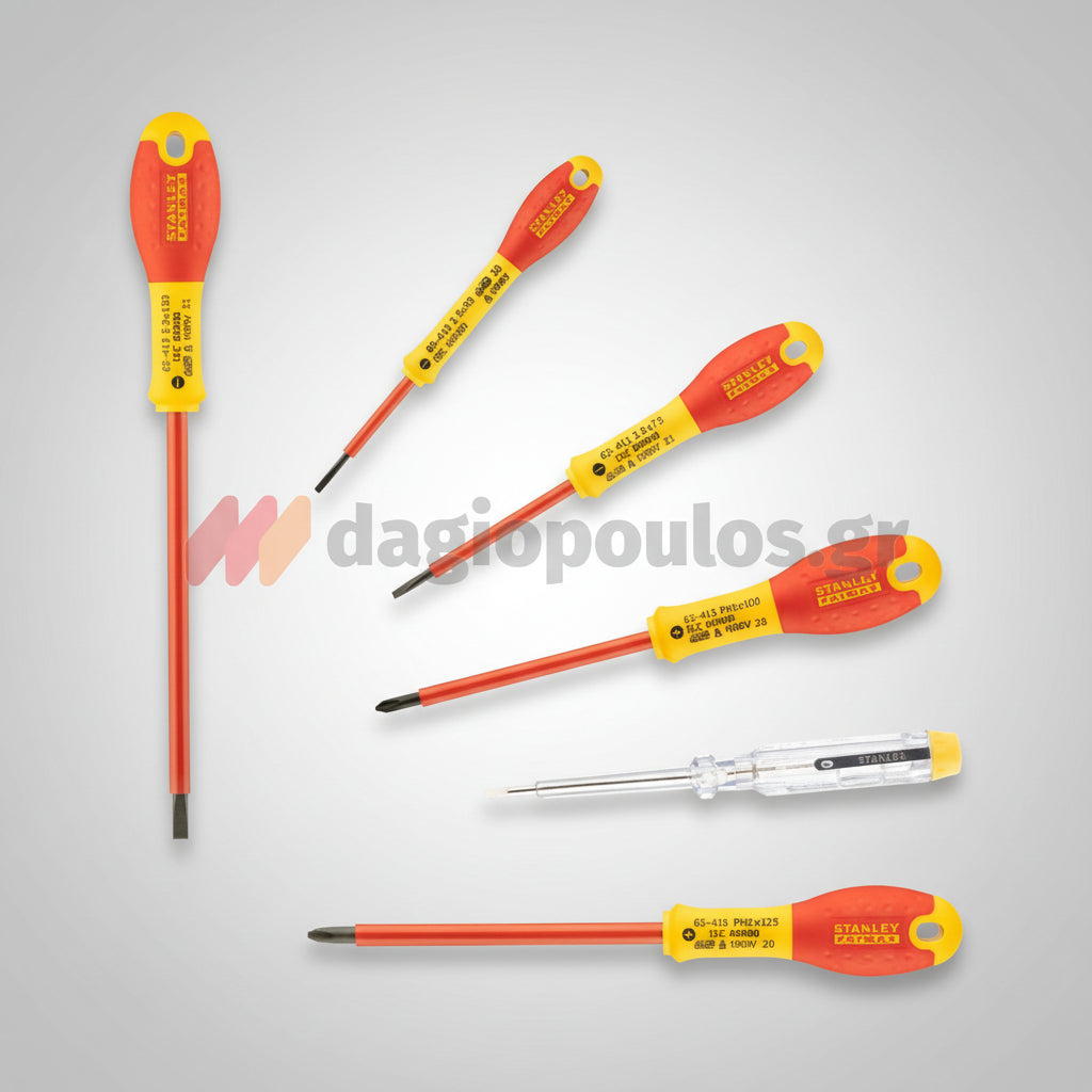 Stanley 0-65-441 Fatmax Συλλογή Κατσαβίδια Ηλεκτρολόγων Με Μόνωση VDE 1000V Σετ 6 Τεμ