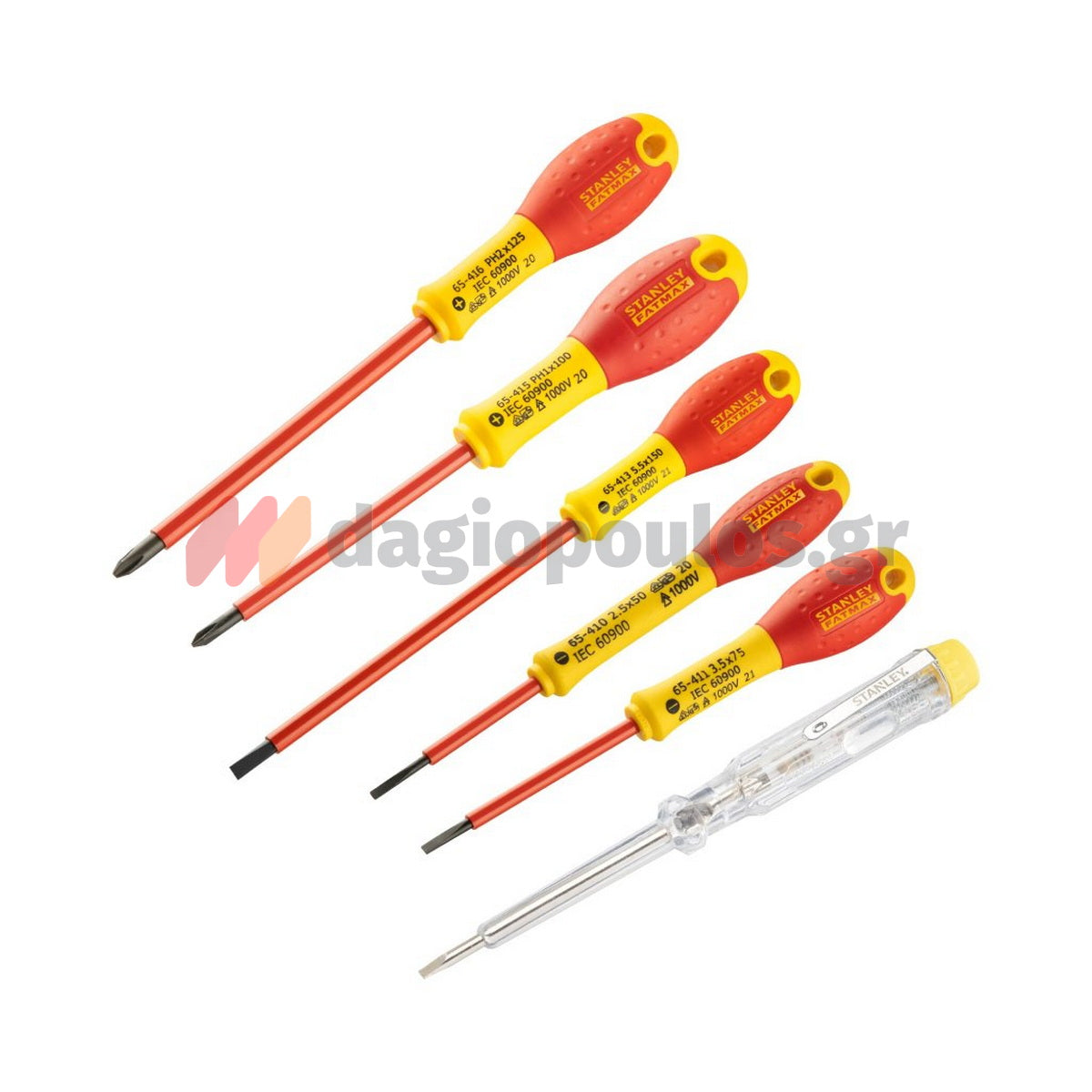 Stanley 0-65-441 Fatmax Συλλογή Κατσαβίδια Ηλεκτρολόγων Με Μόνωση VDE 1000V Σετ 6 Τεμ