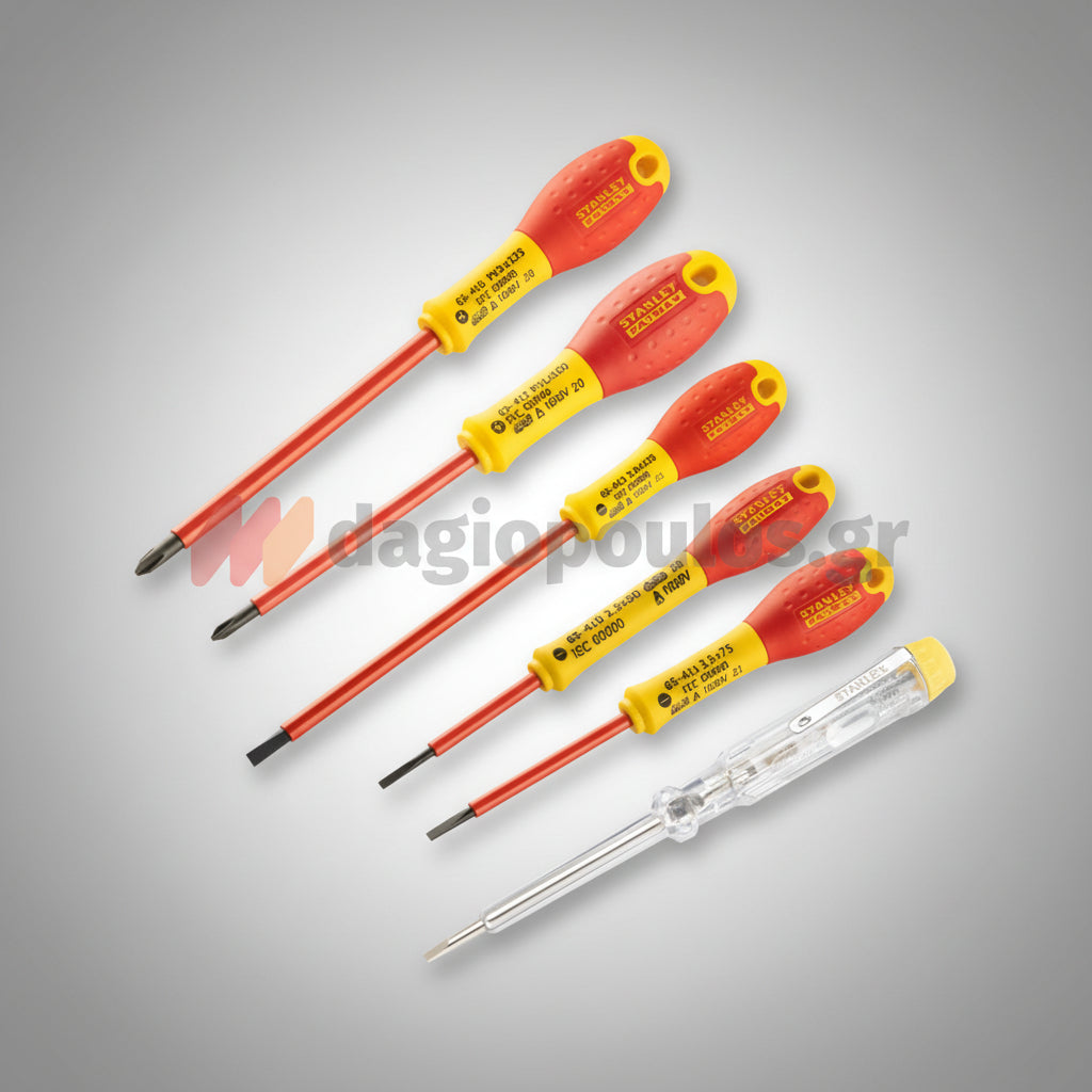 Stanley 0-65-441 Fatmax Συλλογή Κατσαβίδια Ηλεκτρολόγων Με Μόνωση VDE 1000V Σετ 6 Τεμ
