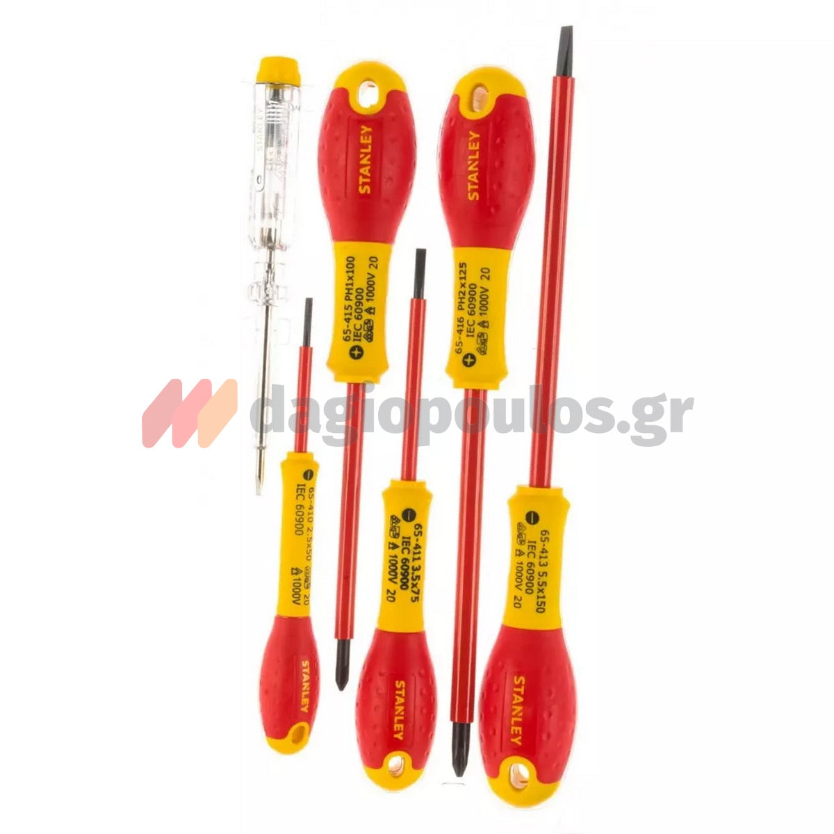 Stanley 0-65-441 Fatmax Συλλογή Κατσαβίδια Ηλεκτρολόγων Με Μόνωση VDE 1000V Σετ 6 Τεμ