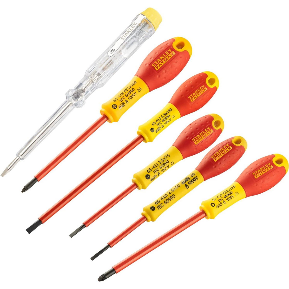Stanley 0-65-443 Fatmax Κατσαβίδια Ηλεκτρολόγων Με Μόνωση VDE 1000V Σετ 6 Τεμ