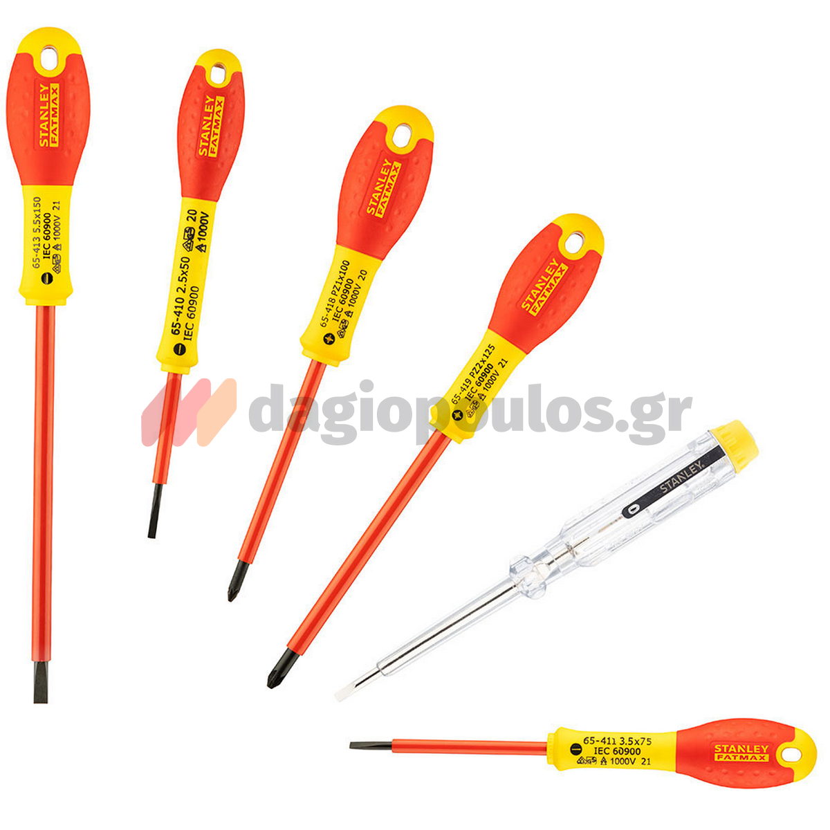 Stanley 0-65-443 Fatmax Κατσαβίδια Ηλεκτρολόγων Με Μόνωση VDE 1000V Σετ 6 Τεμ