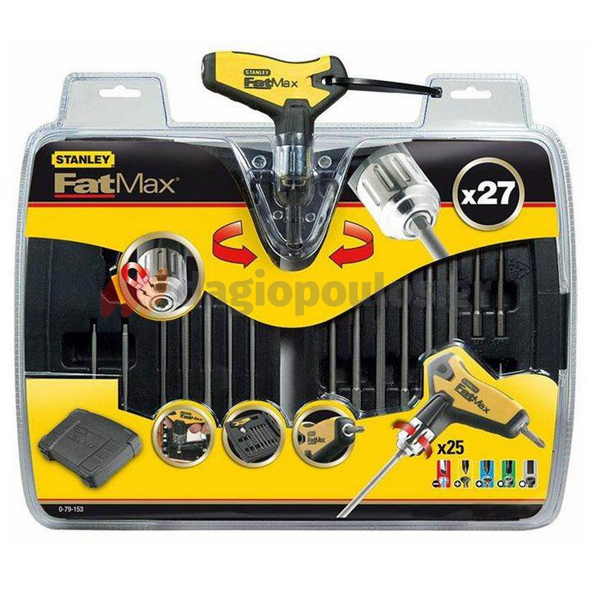 Stanley 0-79-153 Fatmax Συλλογή Κατσαβίδι Καστάνιας Με Λαβή ΤΑΥ Με Μύτες Σετ 27 Τεμ