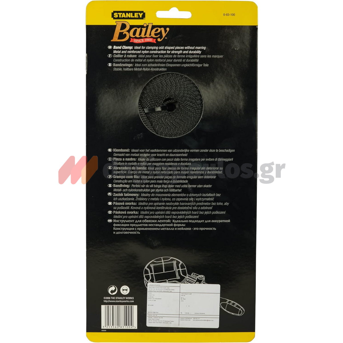 Stanley 0-83-100 Bailey Σφιγκτήρας Πολλαπλών Χρήσεων Με Ταινία 4.5mtr