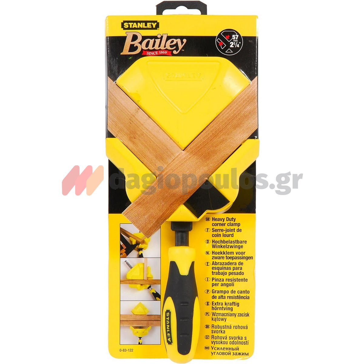 Stanley 0 83 122 corner clamp για συγκόλληση μετάλλων και συναρμολόγηση κάδρου στην ορθή γωνία