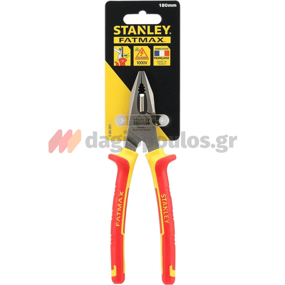 Stanley 0-84-001 MaxSteel Πένσα Καλωδίων Ηλεκτρολόγου Με Μόνωση VDE 1000V 180mm