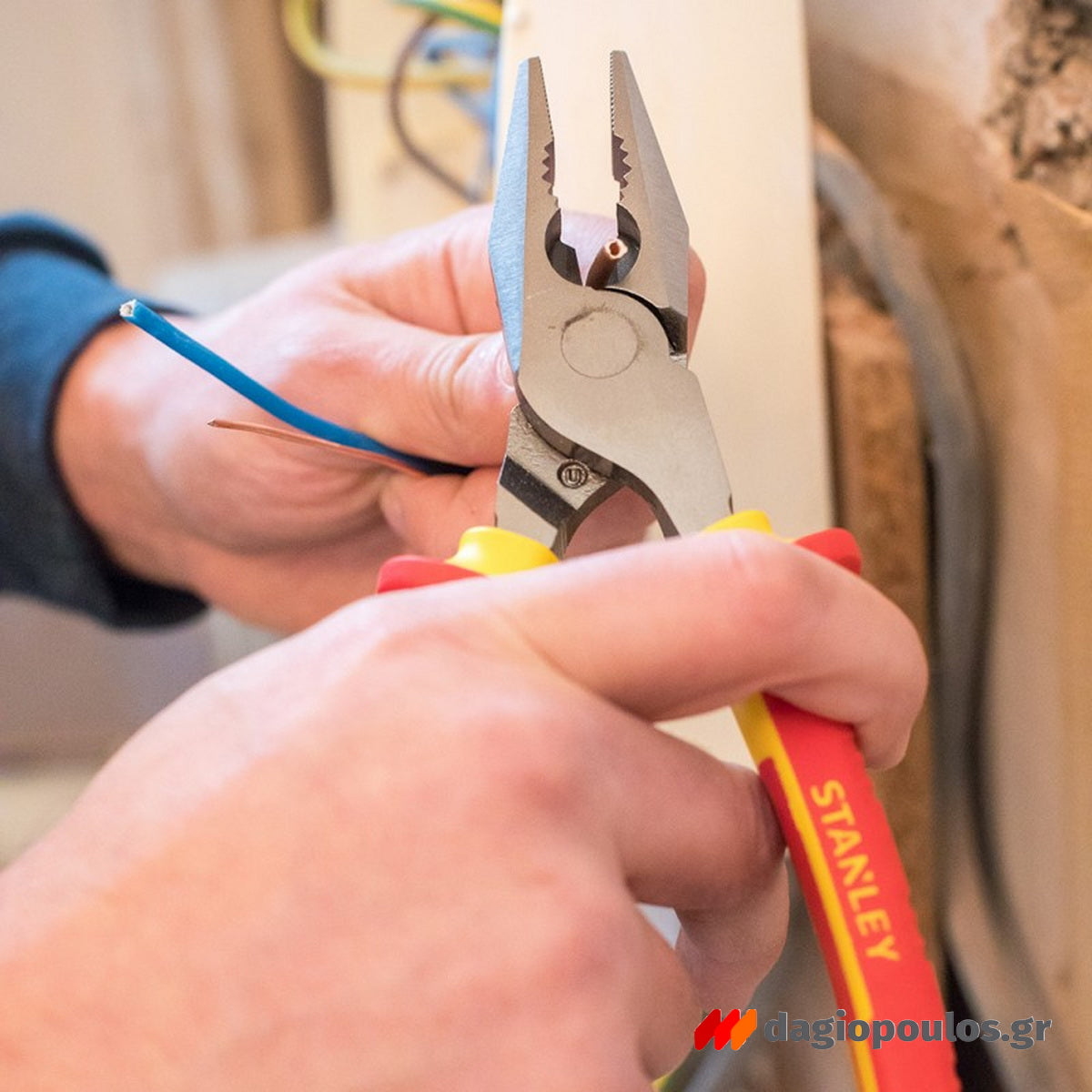 Stanley 0-84-002 MaxSteel Πένσα Καλωδίων Ηλεκτρολόγου Με Μόνωση VDE 1000V 200mm