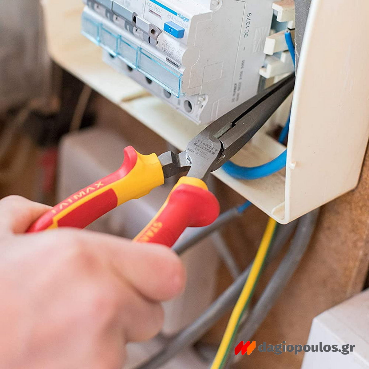 Stanley 0-84-007 Maxsteel Επαγγελματικό Μυτοτσίμπιδο Ηλεκτρολόγων Με Μόνωση VDE 10000V 200mm