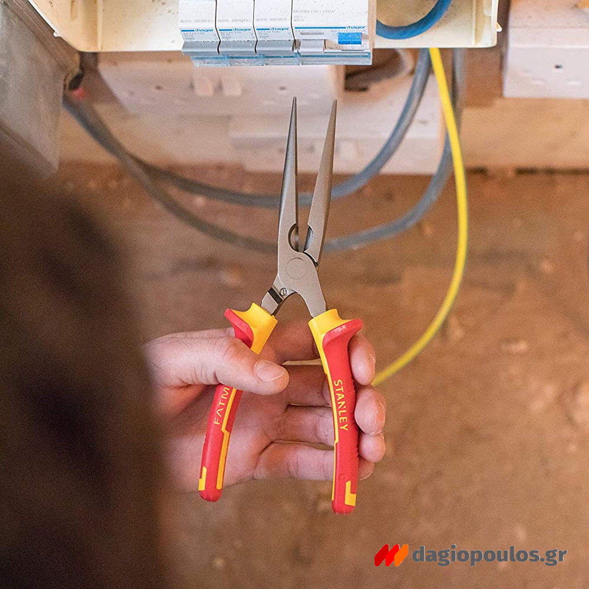 Stanley 0-84-007 Maxsteel Επαγγελματικό Μυτοτσίμπιδο Ηλεκτρολόγων Με Μόνωση VDE 10000V 200mm