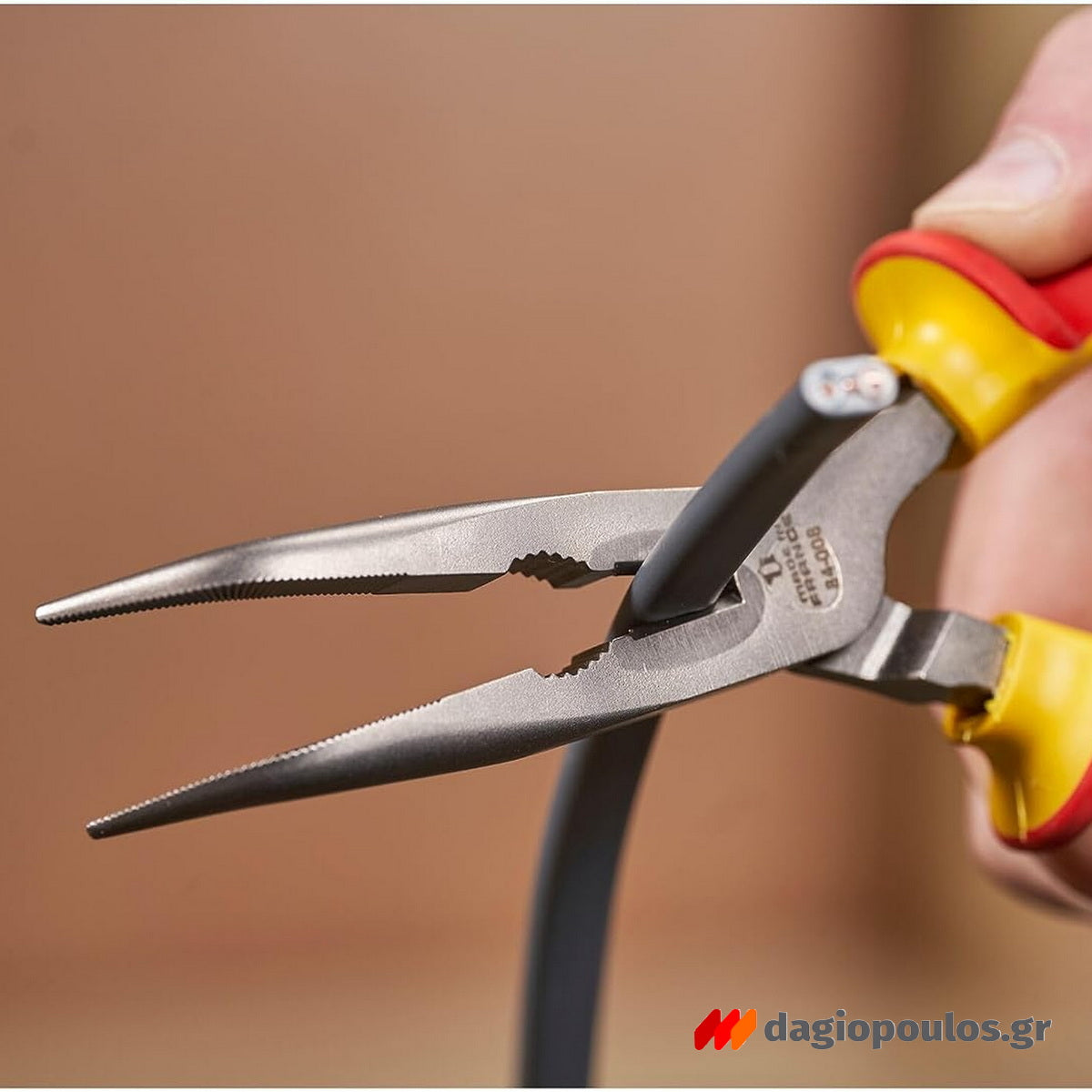 Stanley 0-84-008 MaxSteel Μυτοτσίμπιδο Κυρτό (Στραβοτσίμπιδο) Ηλεκτρολόγου Με Μόνωση VDE 1000V 200mm