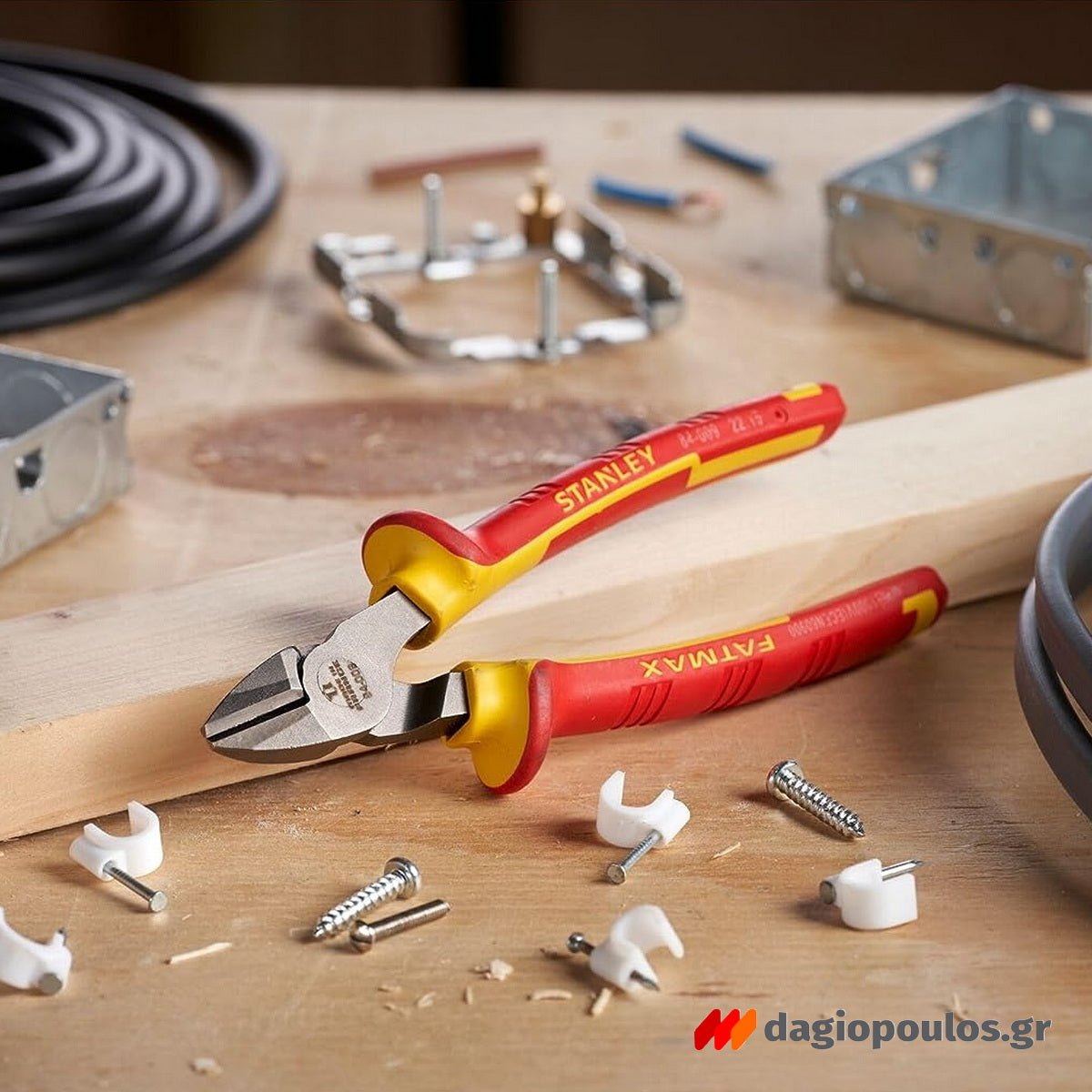 Stanley 0-84-009 MaxSteel Πλαγιοκόφτης Ηλεκτρολόγου Με Μόνωση VDE 1000V 8" 200mm