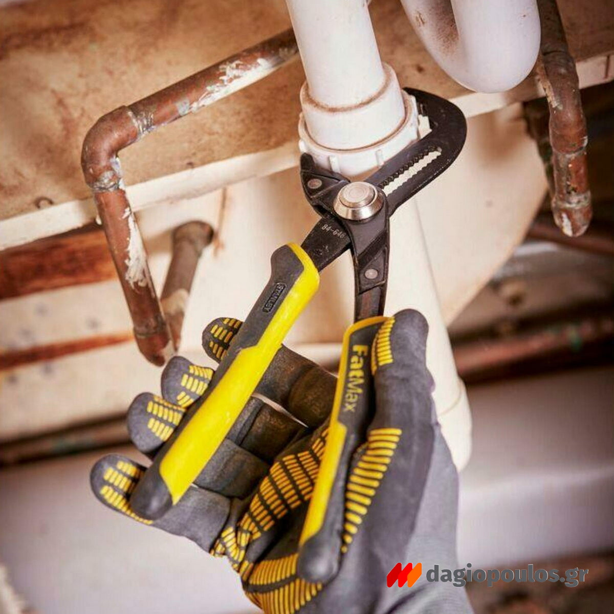 Stanley 0-84-649 Fatmax® Γκαζοτανάλια Ενισχυμένη Επαγγελματικής Χρήσης Με Κουμπί Κλειδώματος Ρύθμισης 12" 300mm