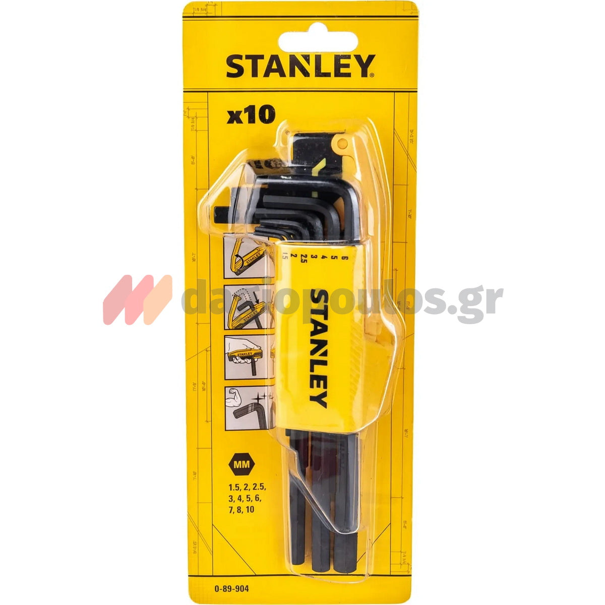 Stanley 0-89-904 Συλλογή Κλειδιά Allen Σετ 9 Τεμ