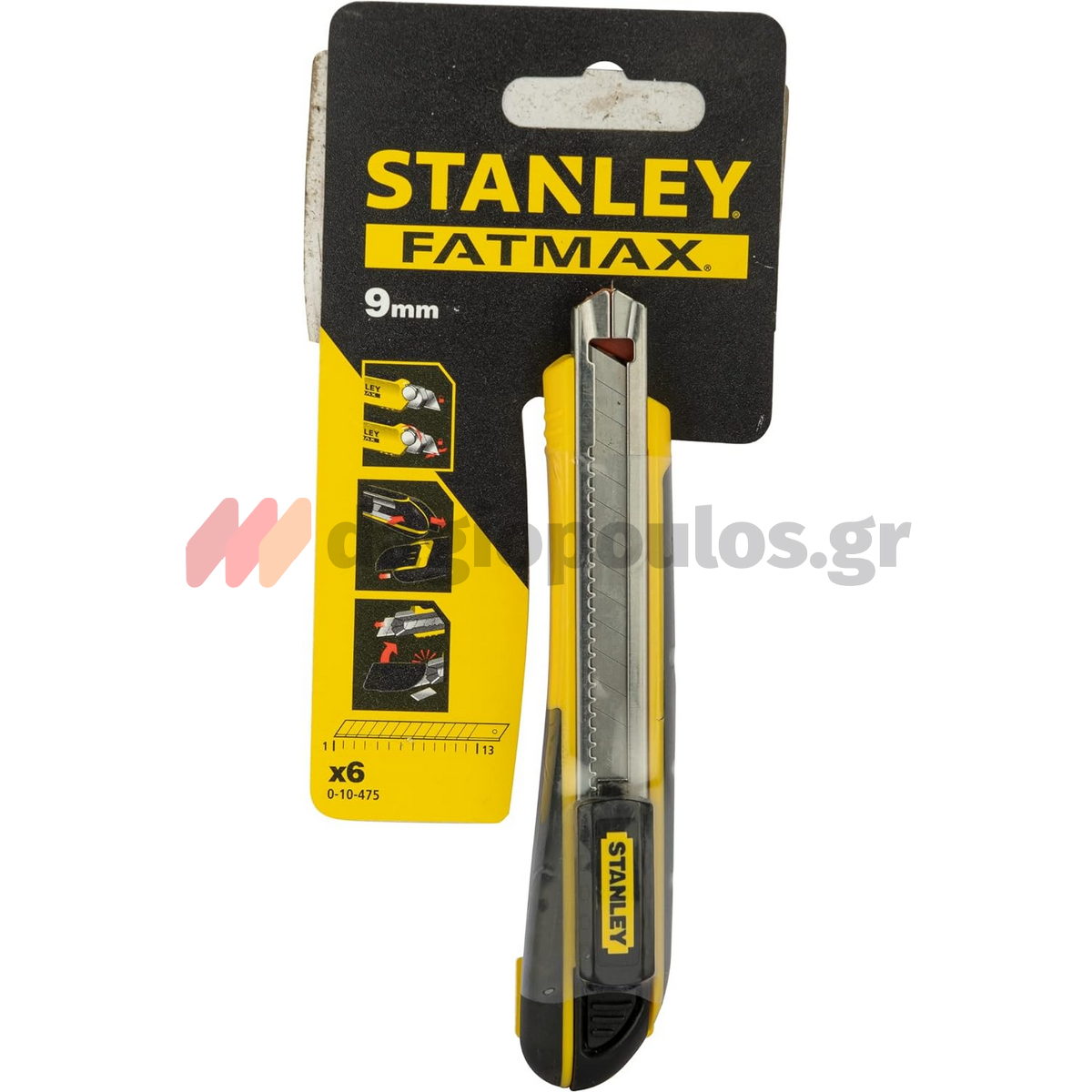 Stanley 0-10-475 Μαχαίρι Μουσαμάδων Σπαστής Λάμας 9mm