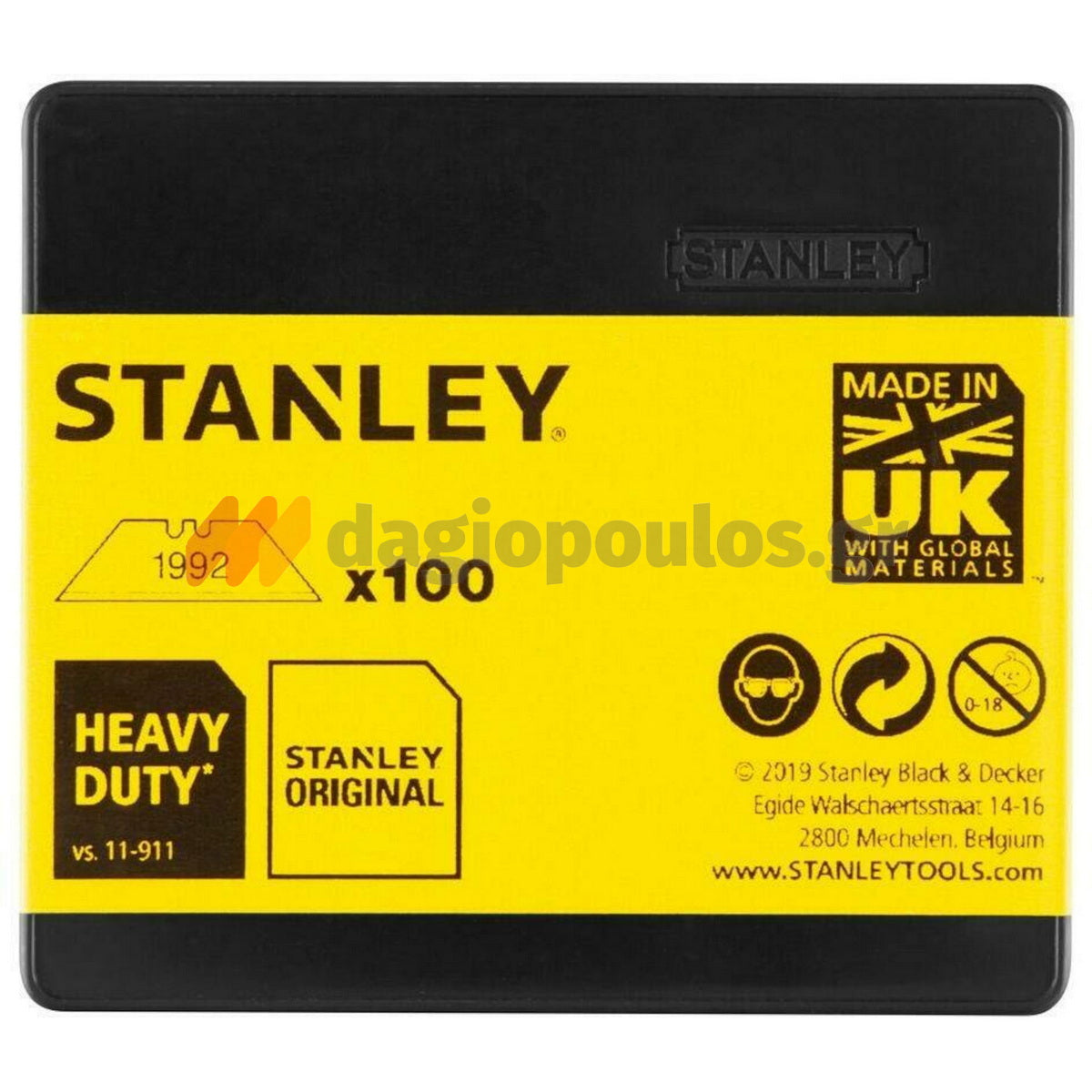 Stanley 1-11-921 1992 Fatmax Λεπίδες (Λάμες) Ανταλλακτικές Τραπεζοειδείς Σετ 100 Τεμ