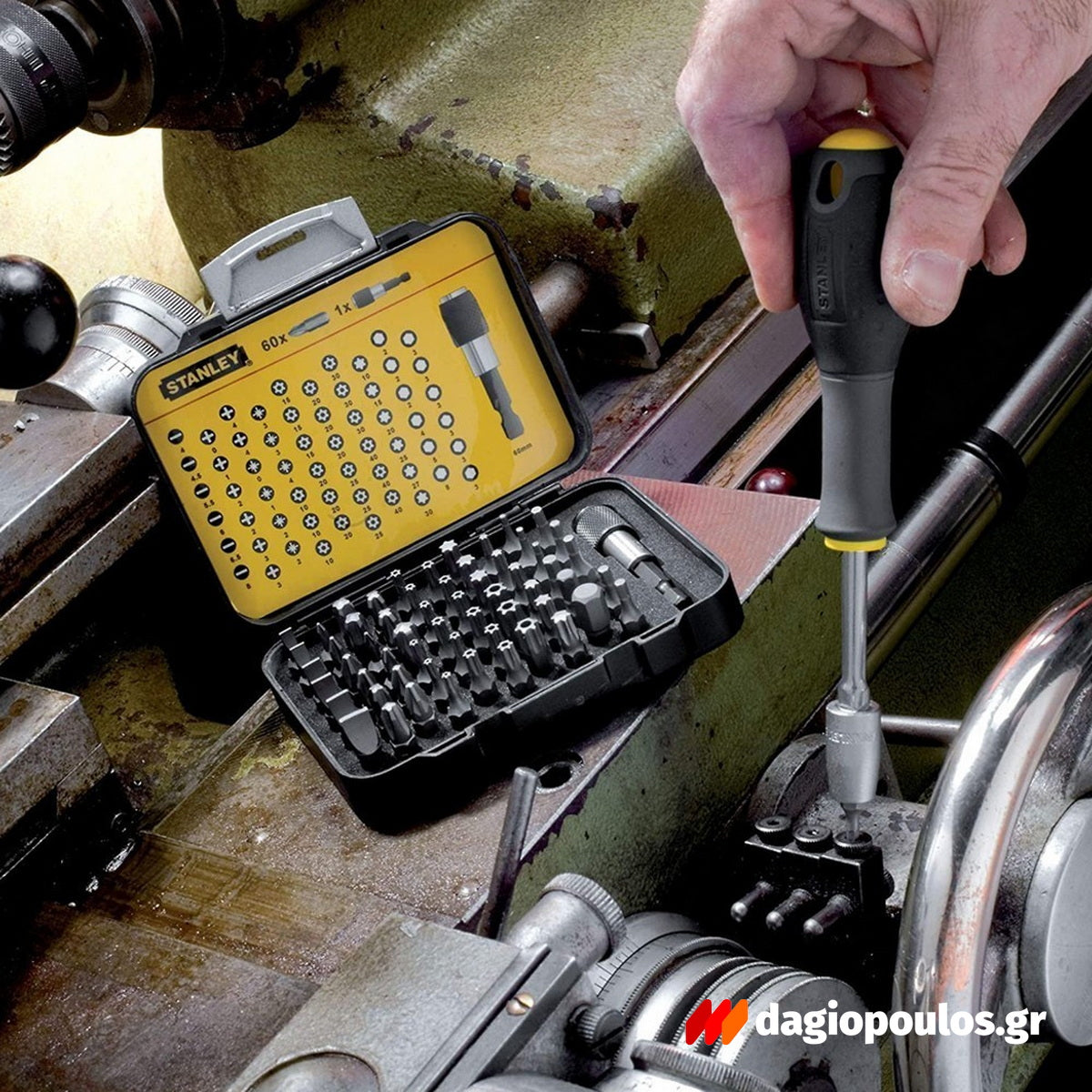 Stanley 1-13-902 Συλλογή Μύτες 1/4" Με Προέκταση Σετ 61 Τεμ