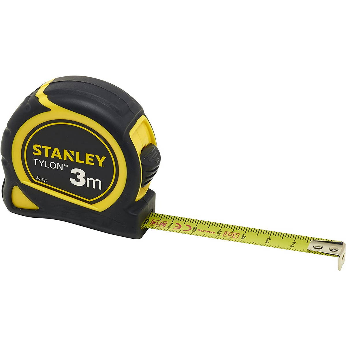 Stanley 1-30-687 tape measure 3m 12.7mm matt scale ergonomic case belt clip