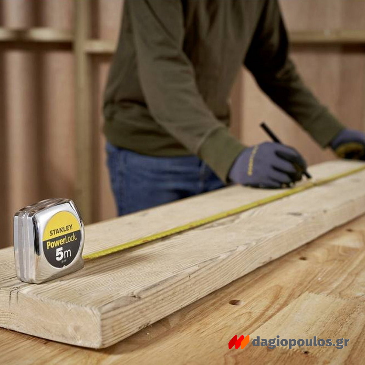 Stanley 1-33-191 Powerlock Μετροταινία Ρολό 5mtr x 19mm