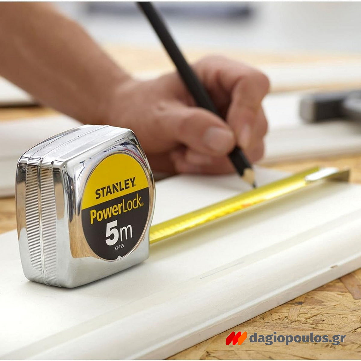Stanley 1-33-195 Powerlock Μετροταινία Ρολό 5mtr x 25mm
