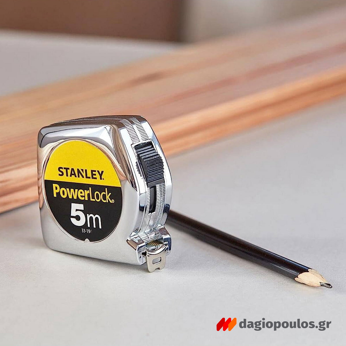 Stanley 1-33-195 Powerlock Μετροταινία Ρολό 5mtr x 25mm