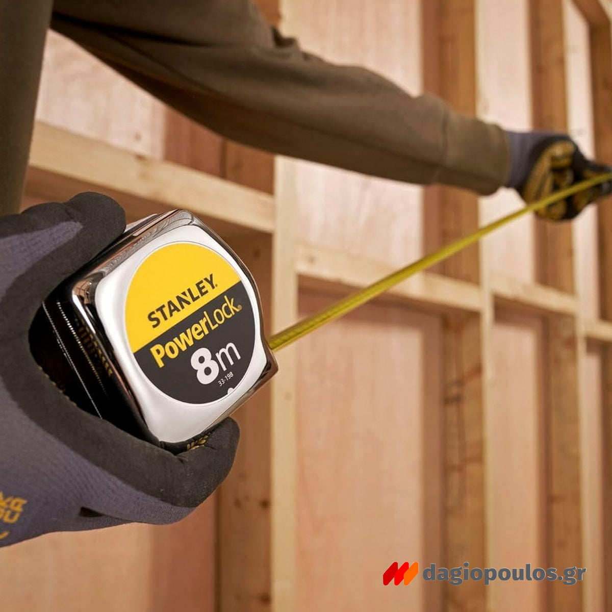 Stanley 1-33-198 Powerlock Μετροταινία Ρολό 8mtr x 25mm