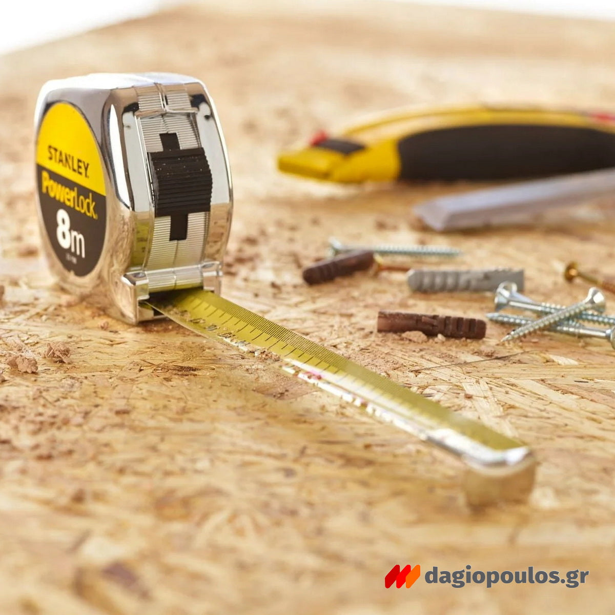 Stanley 1-33-198 Powerlock Μετροταινία Ρολό 8mtr x 25mm