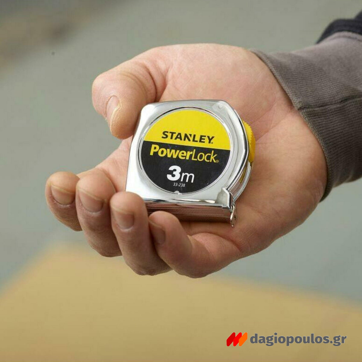 Χρωμιωμένη μετροταινία Stanley Powerlock για οικοδομή και ανακαινίσεις