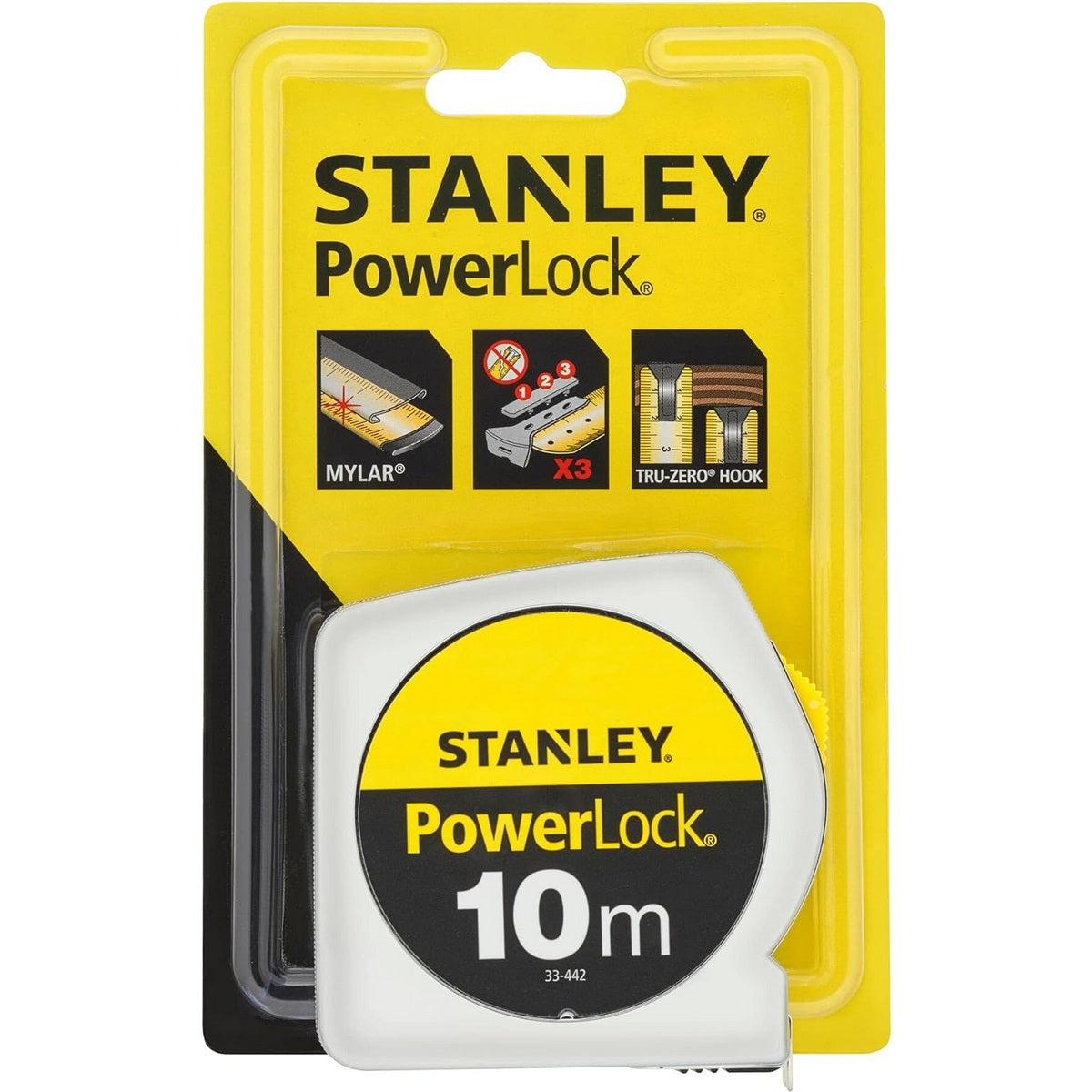 Stanley 1-33-442 Powerlock Classic Μετροταινία Ρολό 10mtr x 25mtr