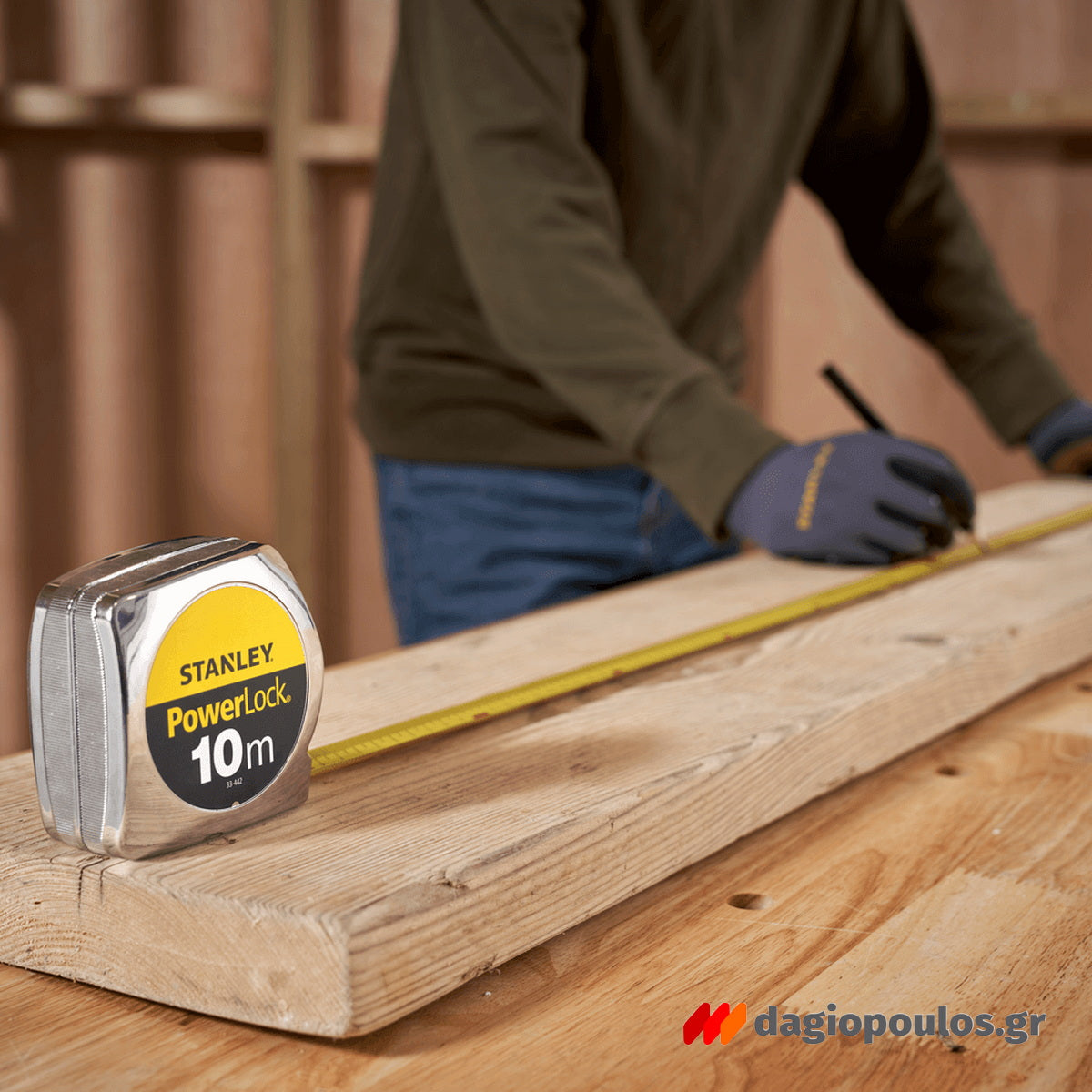 Stanley 1-33-442 Powerlock Classic Μετροταινία Ρολό 10mtr x 25mtr