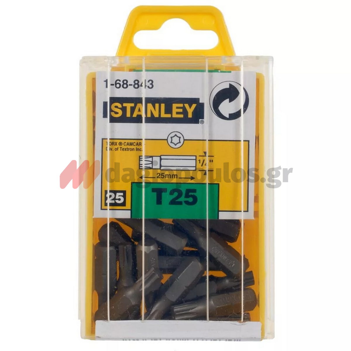 Stanley Επαγγελματικές Μύτες Torx Εξάγωνης Υποδοχής 1/4" Σετ 25 Τεμ