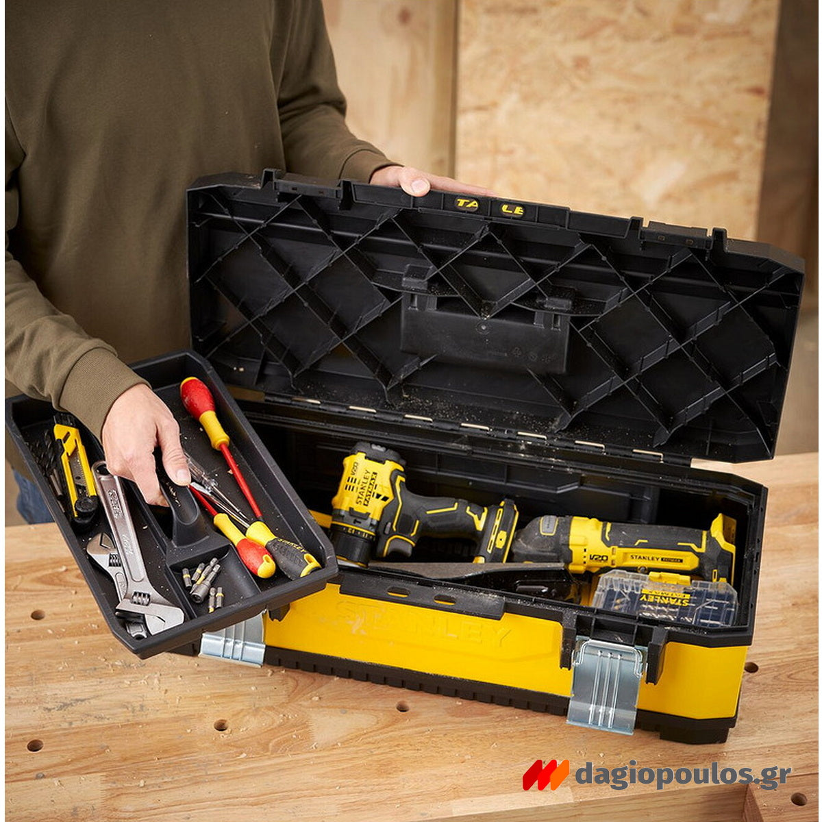 Stanley 1-95-614 Fatmax® Μεταλλική Πλαστική Εργαλειοθήκη 24.4" 26Ltr