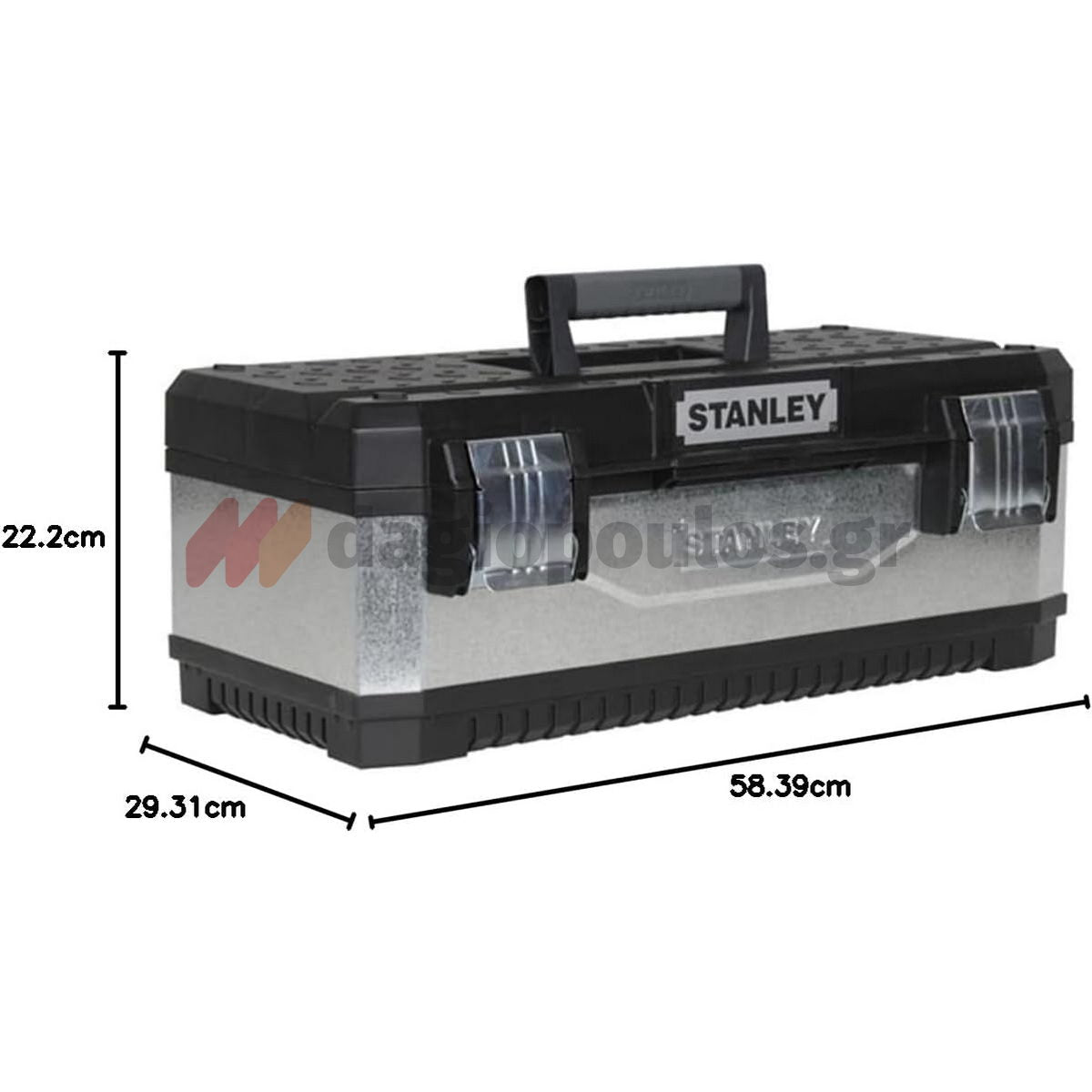 Stanley 1-95-619 Fatmax®Γκρι Μεταλλική Πλαστική Εργαλειοθήκη 23" 24.7Ltr