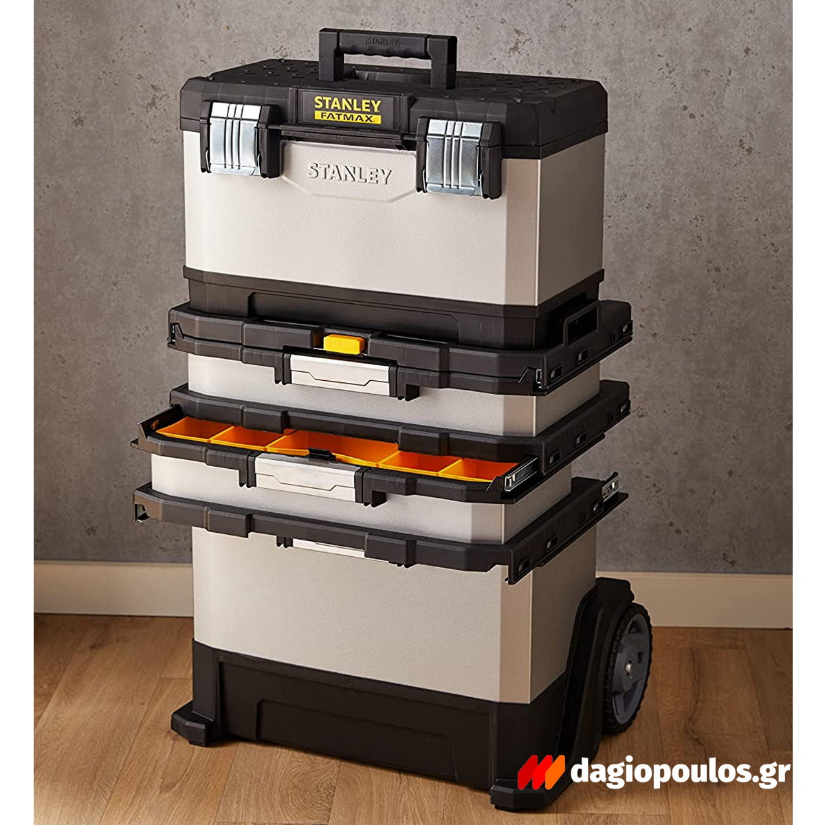 Stanley 1-95-622 Fatmax® Επαγγελματική Εργαλειοθήκη Εργαλειοφόρος Τροχήλατος 20" 63 λίτρων