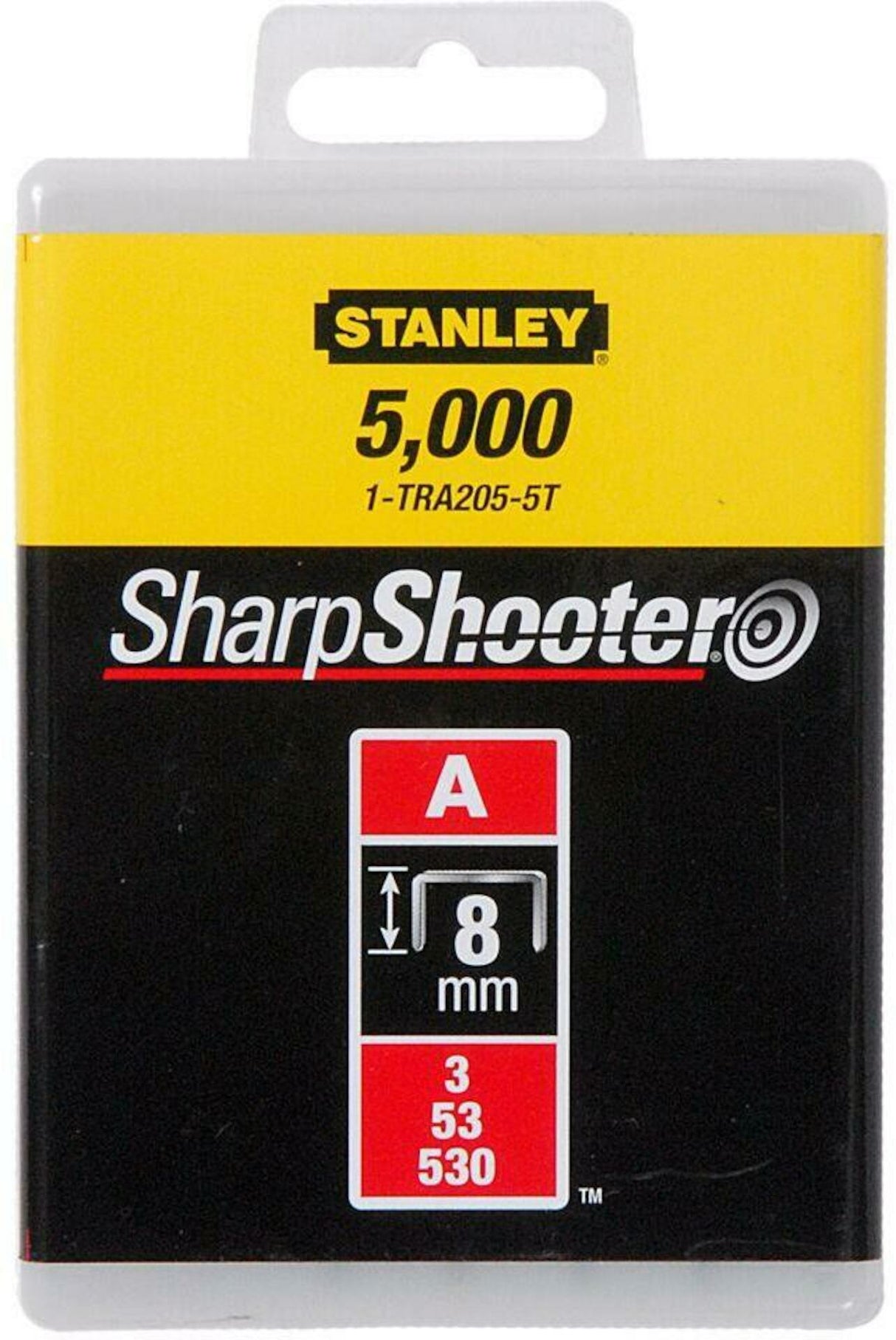 Stanley 1-TRA205-5T Συρραπτικά Δίχαλα (Συνδετήρες) Π Καρφωτικών Πιστολιών Χειρός 5000Τεμ 8mm