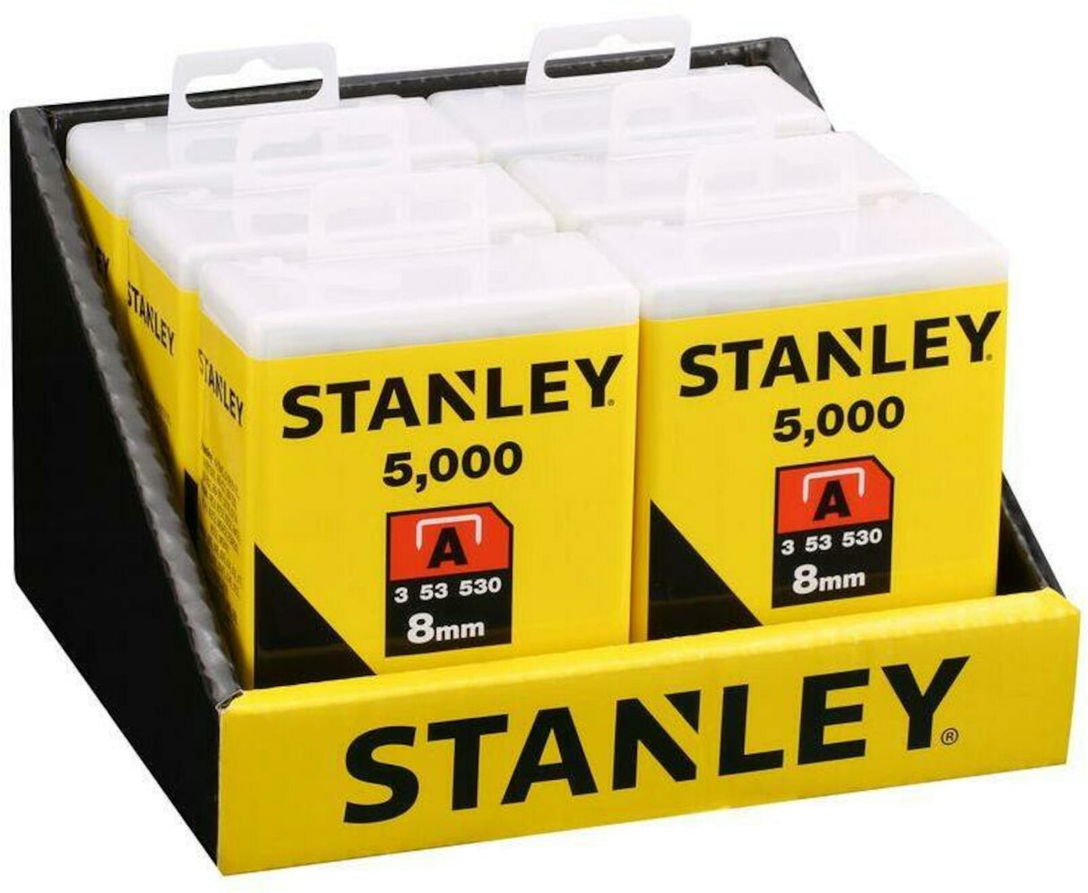 Stanley 1-TRA205-5T Συρραπτικά Δίχαλα (Συνδετήρες) Π Καρφωτικών Πιστολιών Χειρός 5000Τεμ 8mm