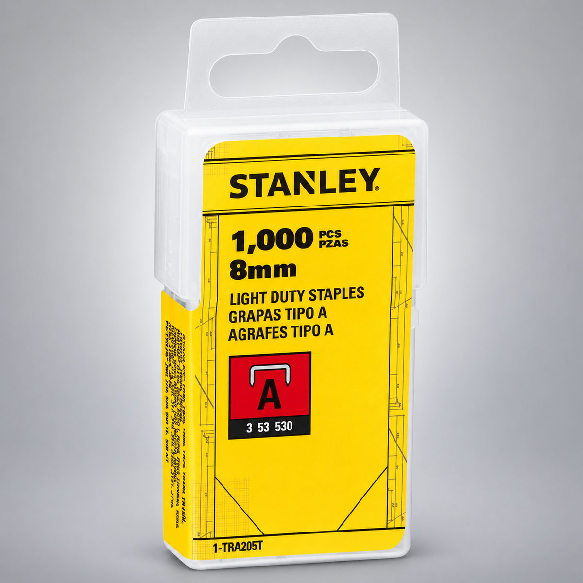 Stanley 1-TRA205T Συρραπτικά Δίχαλα (Συνδετήρες) Π Καρφωτικών Πιστολιών Χειρός 1000Τεμ 8mm